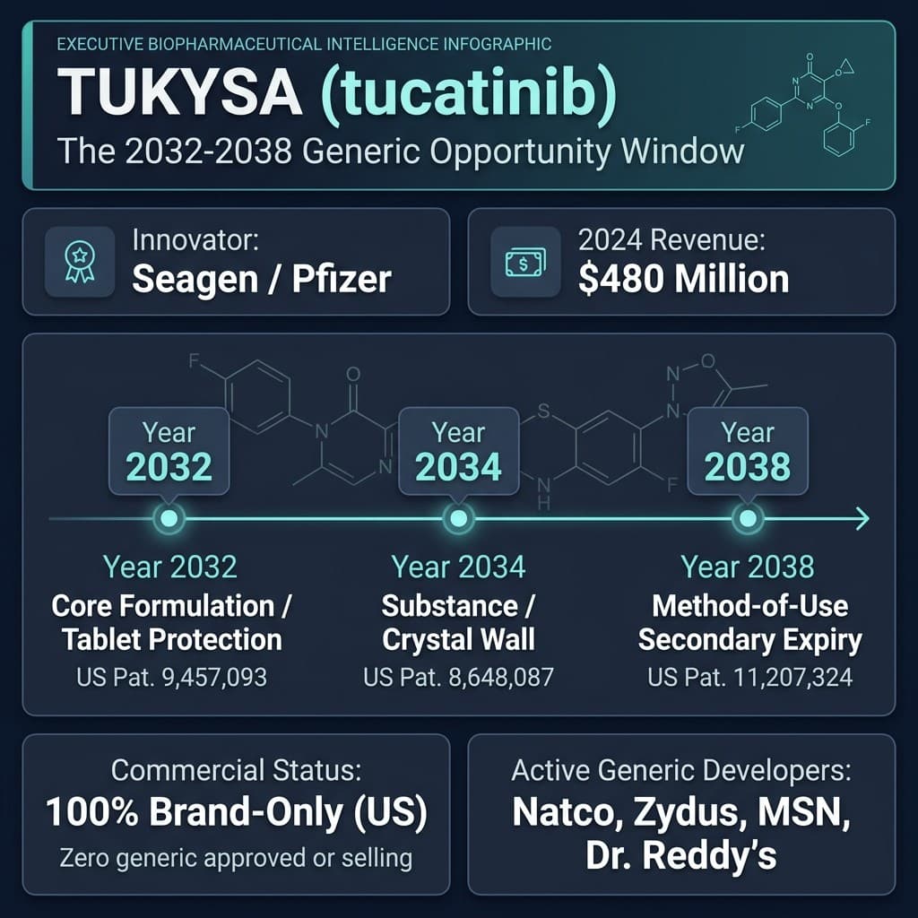 Tukysa (Tucatinib): The 2032-2038 Generic Opportunity Window